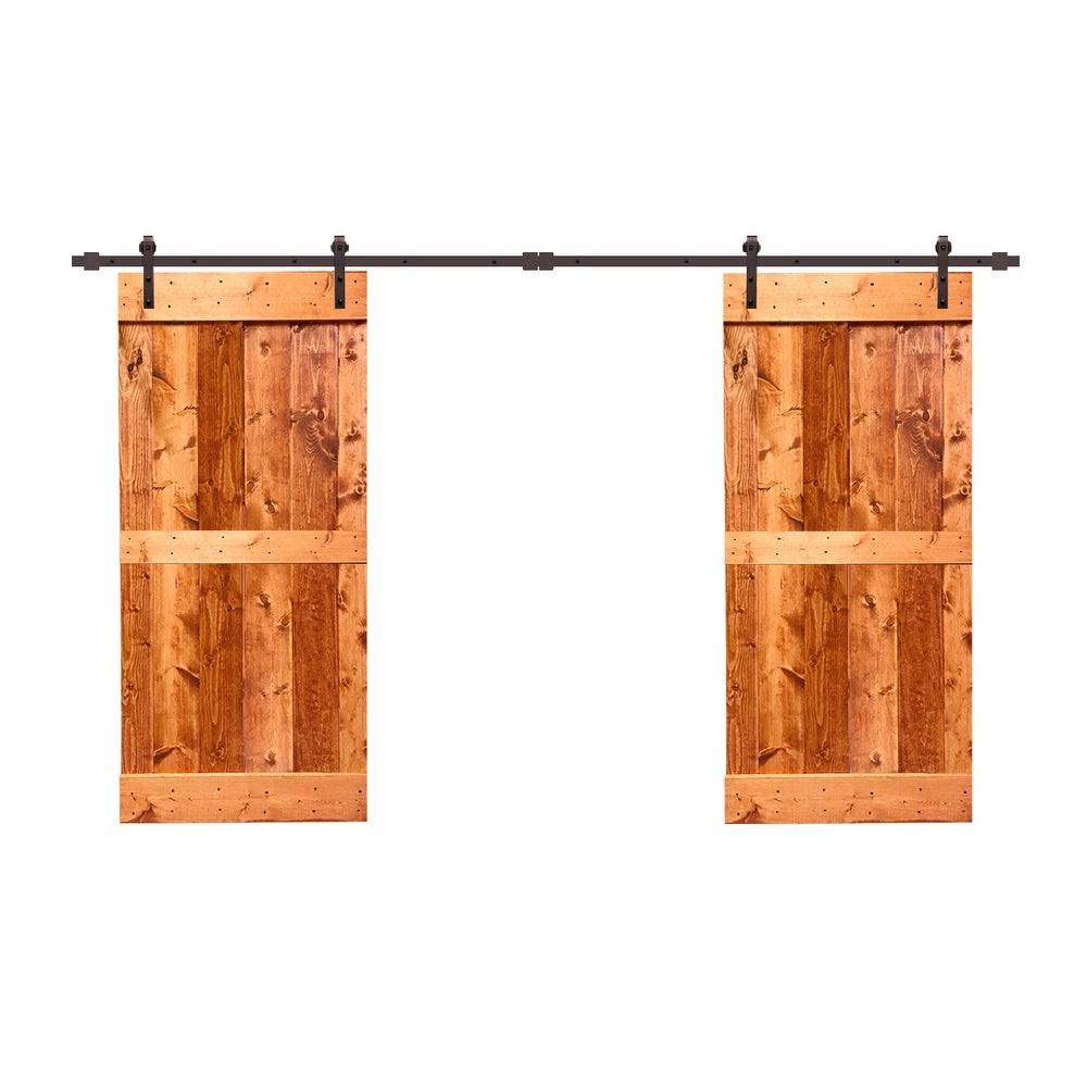 Sage Green Double Barn Door with Hardware Kit X372