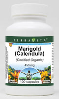 Certified Organic Marigold Calendula 450 mg 100 Capsules 3 Pack F4388