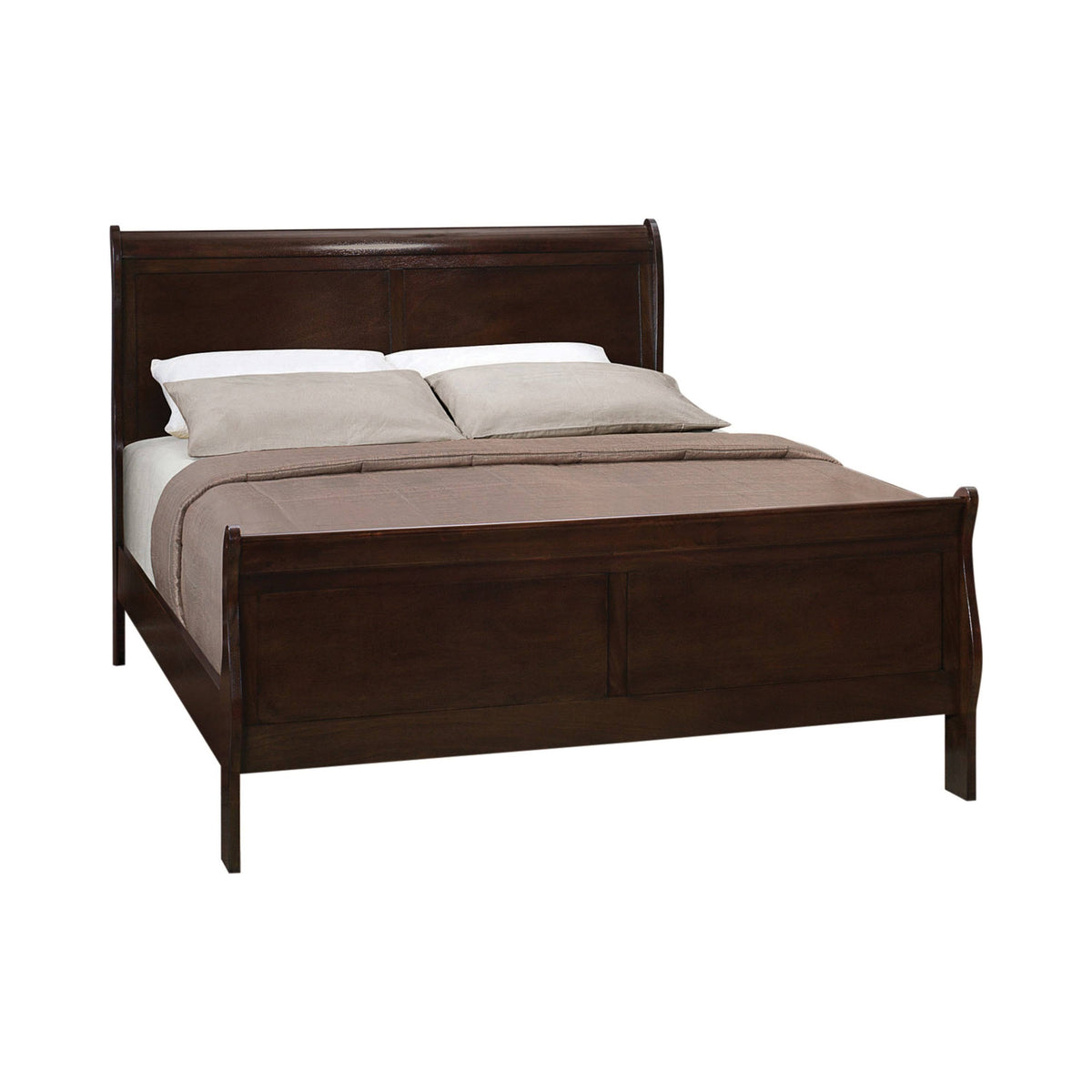 Twin Sleigh Bed Cappuccino O796