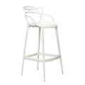 White Molded Counter Stool U4086