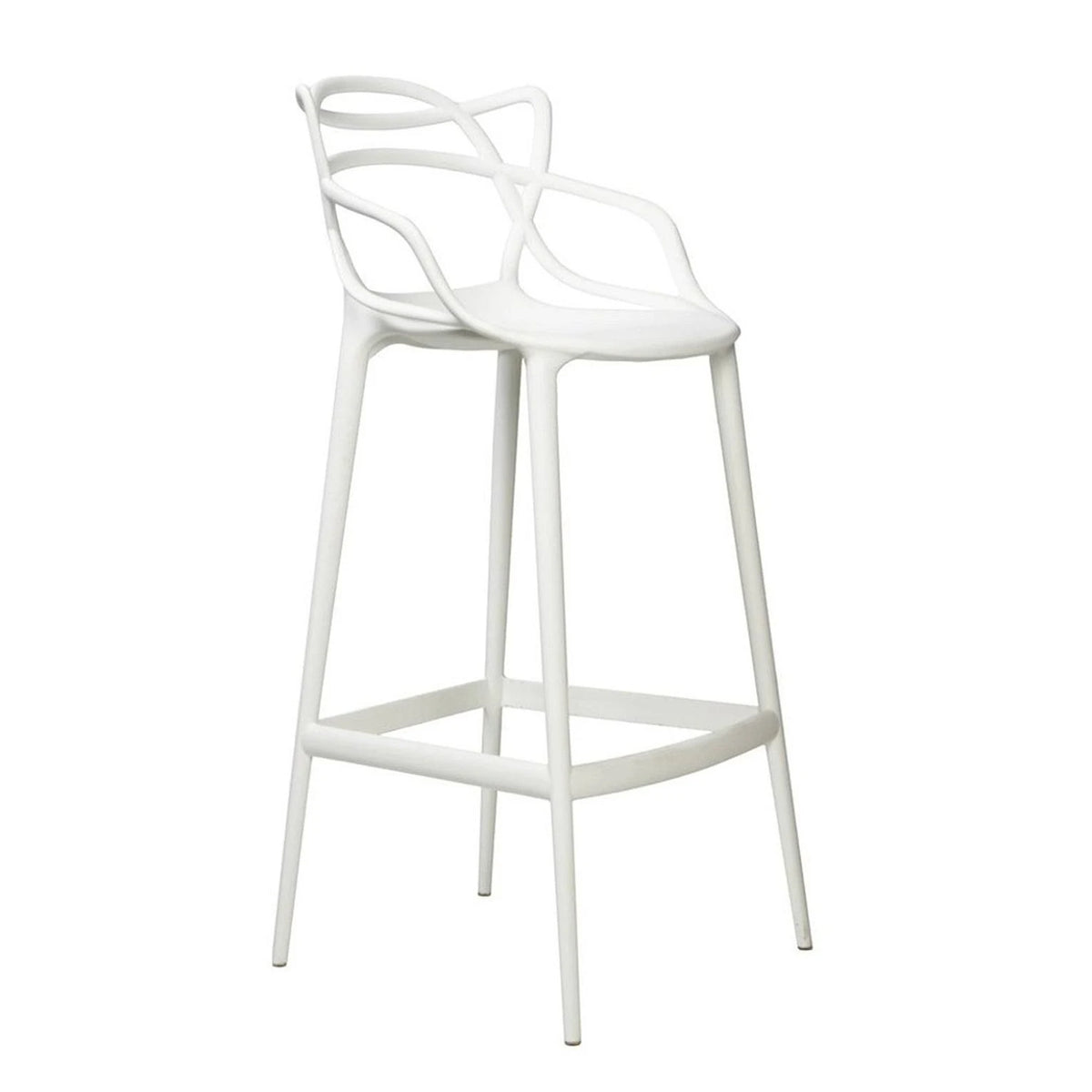 White Molded Counter Stool U4086