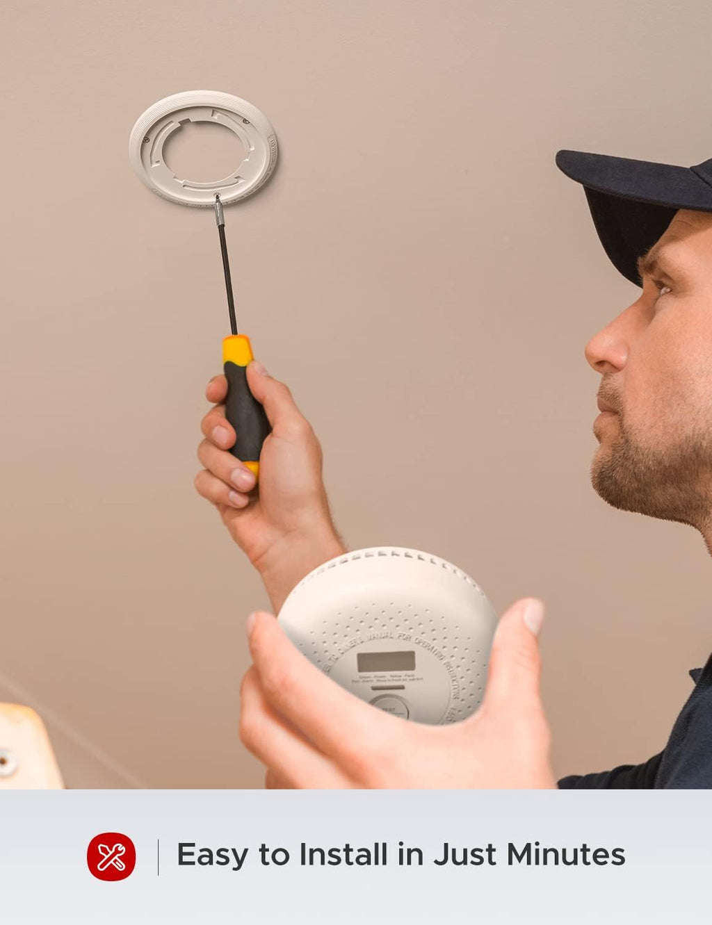 10-Year Battery Smoke and Carbon Monoxide Alarm with Display, 5-Pack R287