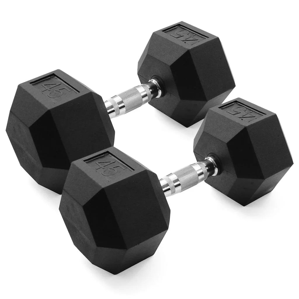 25lb Rubber Hex Dumbbell Pair A23952