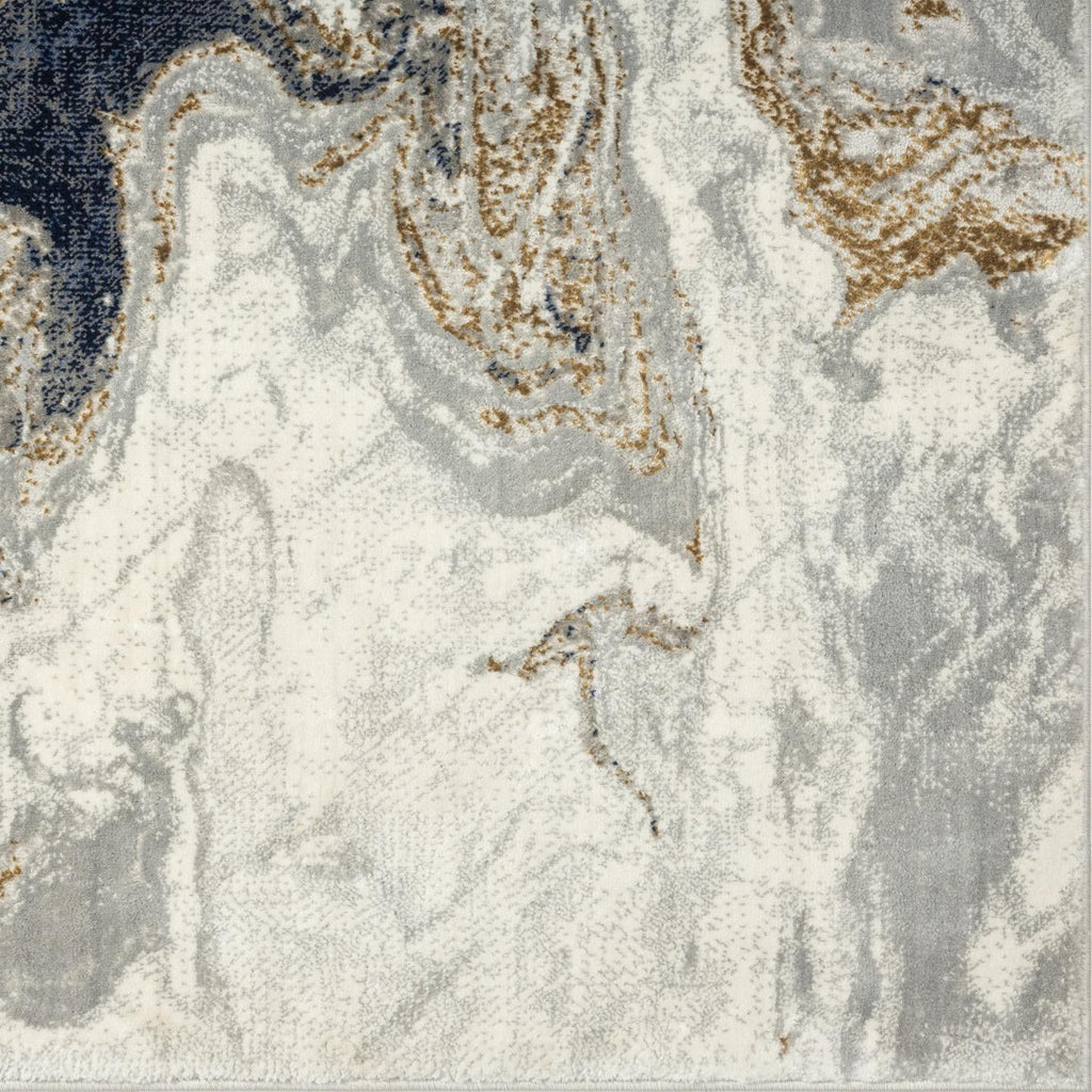 Blue Abstract 8x10 Area Rug Y4579