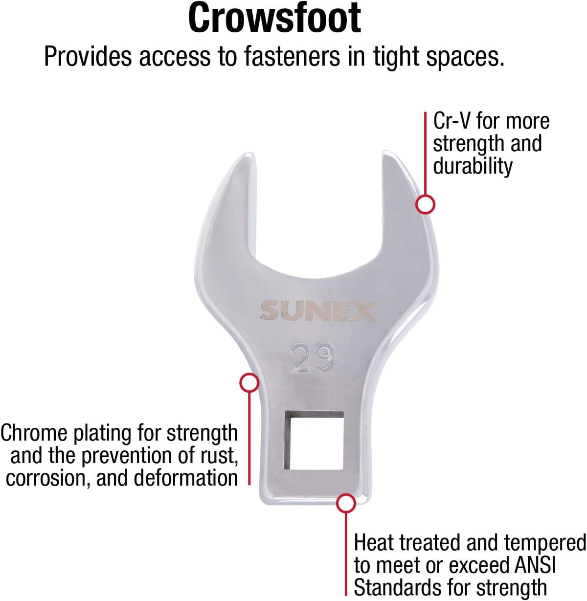 8 Piece 1/2" Dr. Jumbo Metric Crowfoot Wrench Set H867