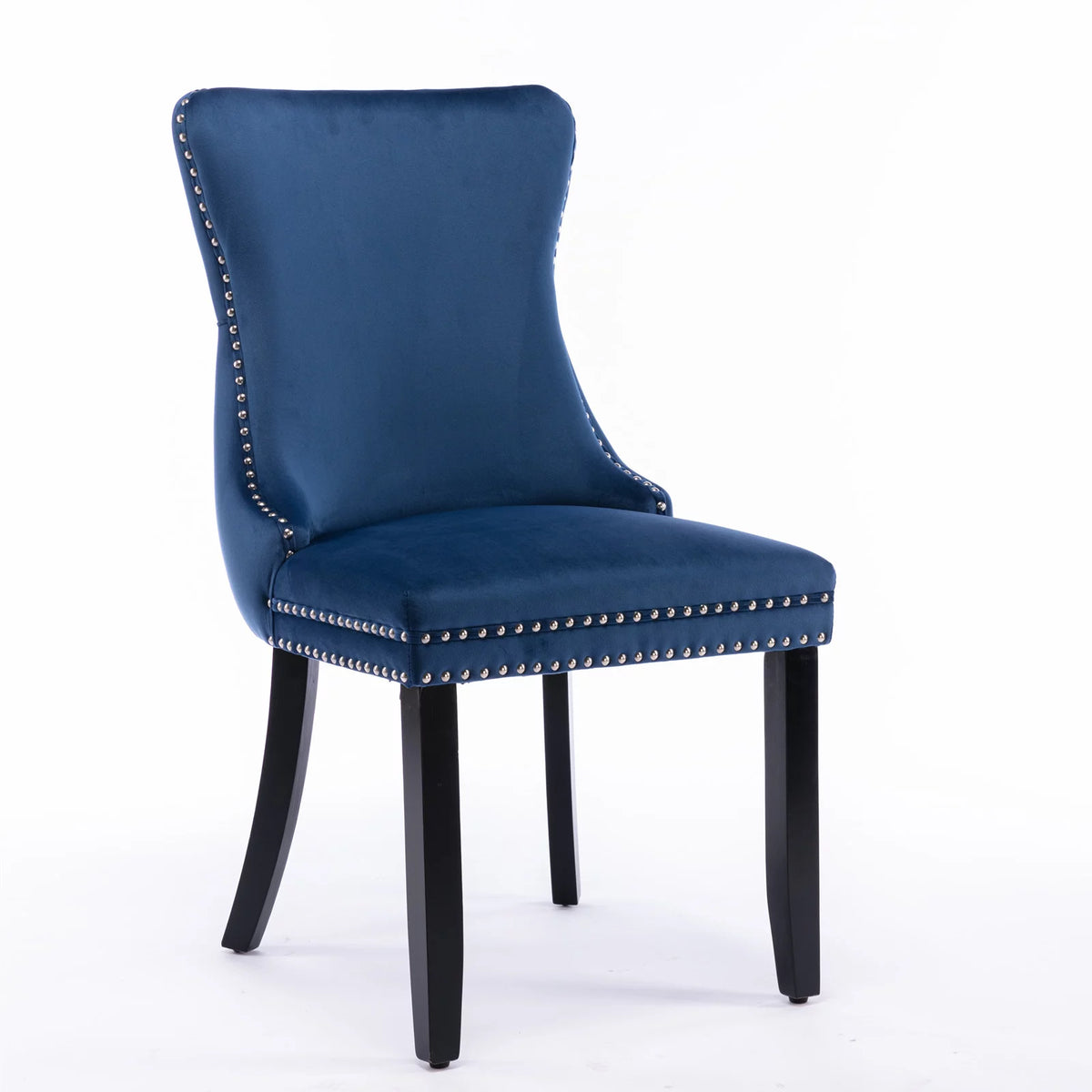 Velvet Wing Back Dining Chairs Set of 2 Blue E938408