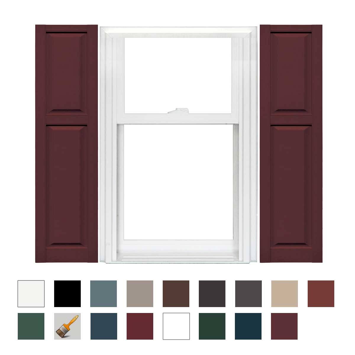 Vinyl Cottage Style Standard Shutter 67 inch Long 1 Pair 12 inch Wide A495060