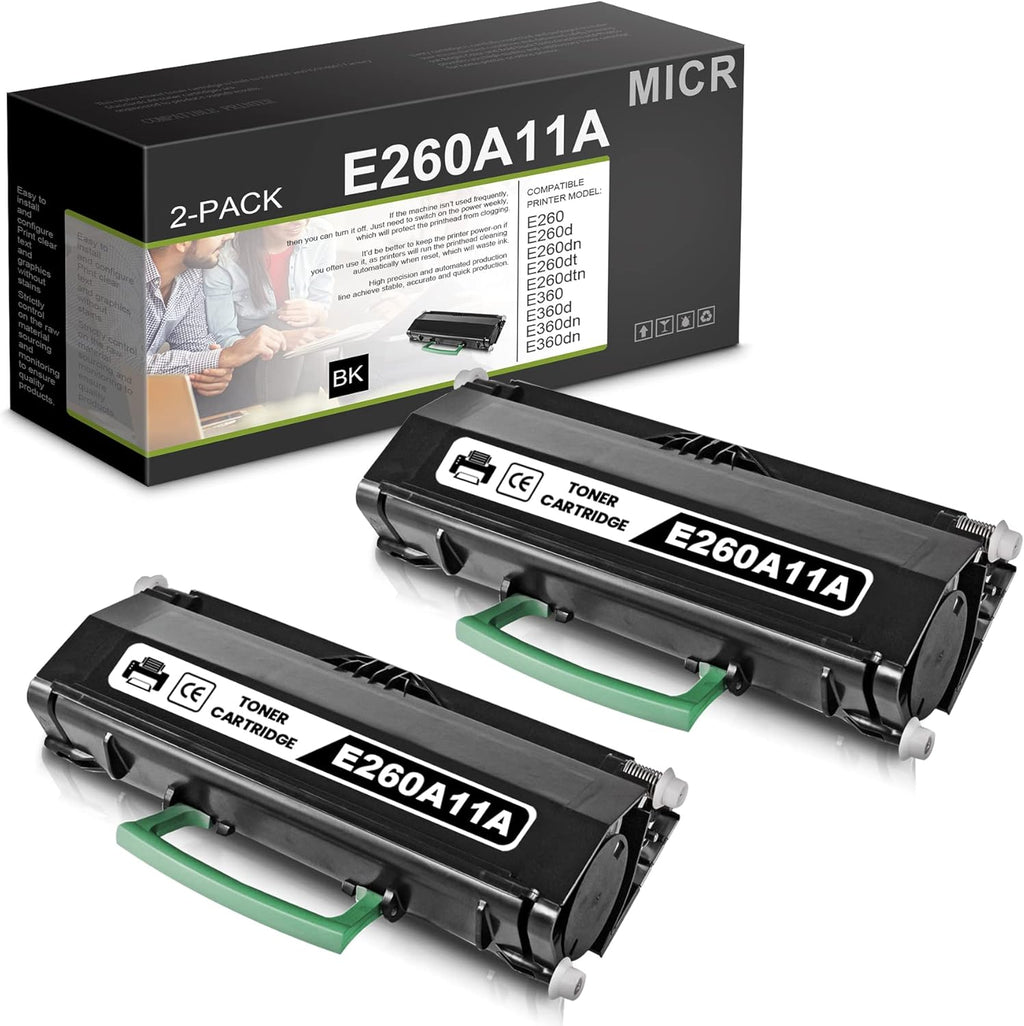 2PK Black MICR Toner Cartridge L65240