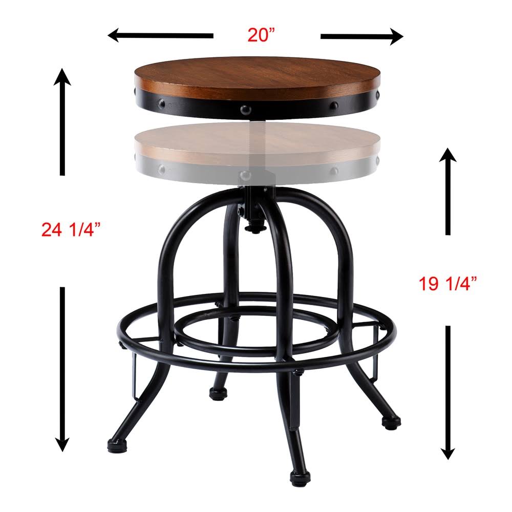 Adjustable Industrial-style Stool L8260
