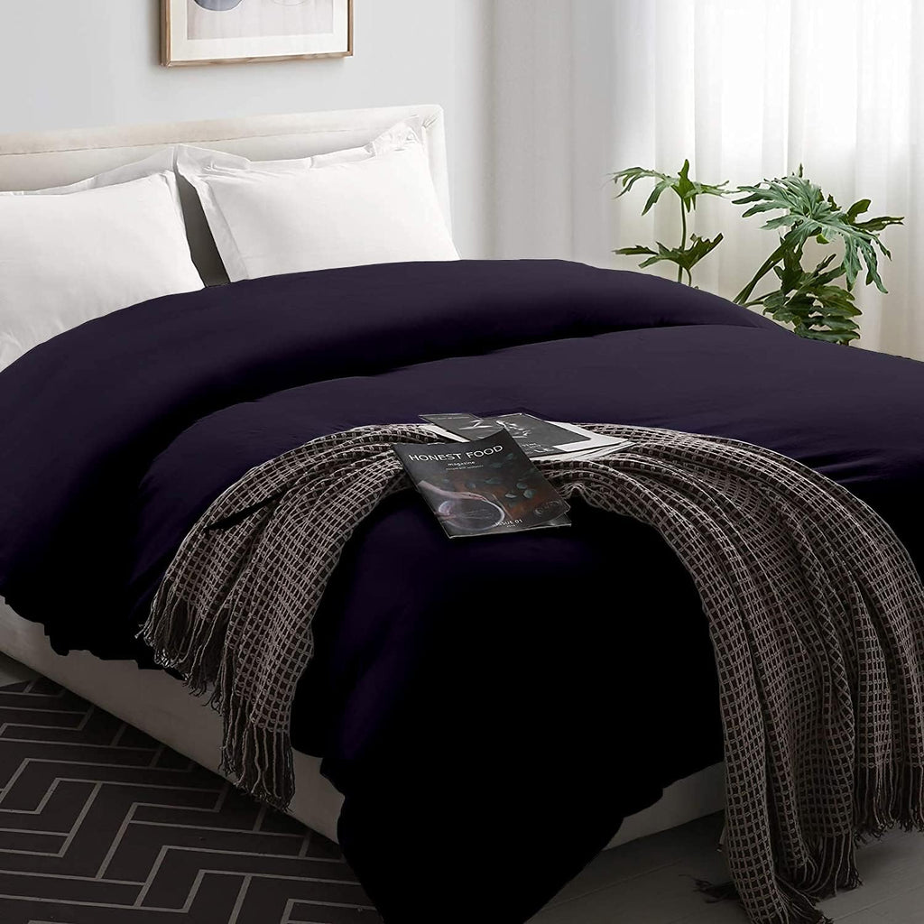 Silver Grey Striped King Duvet Cover with Zipper Closer G370