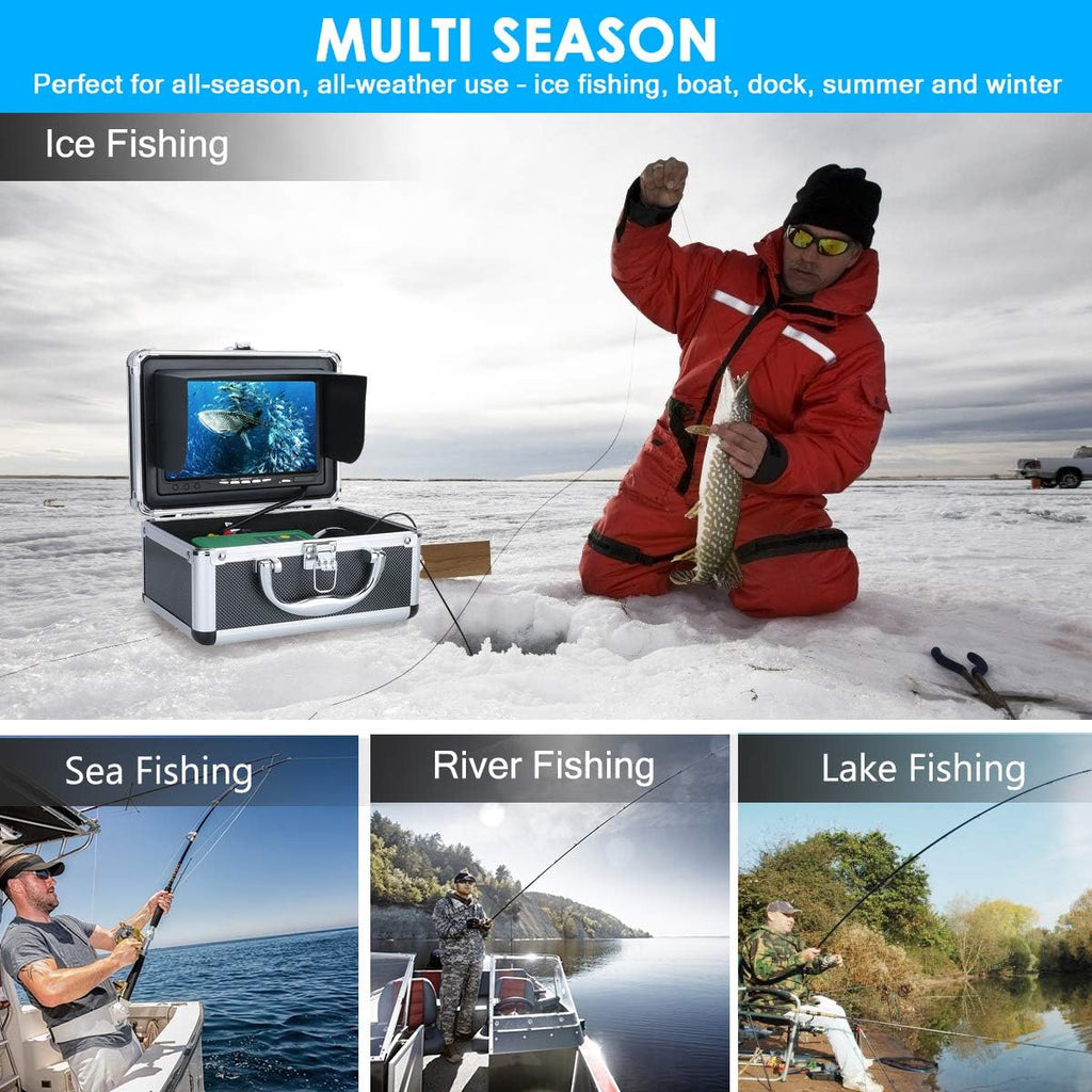 Underwater Fishing Camera with DVR IP68 7'' LCD 1080P 15m Cable Y977