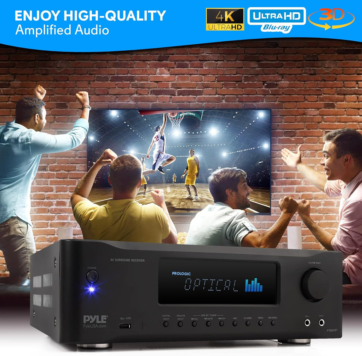 5.2-Channel Bluetooth Stereo Amplifier T127