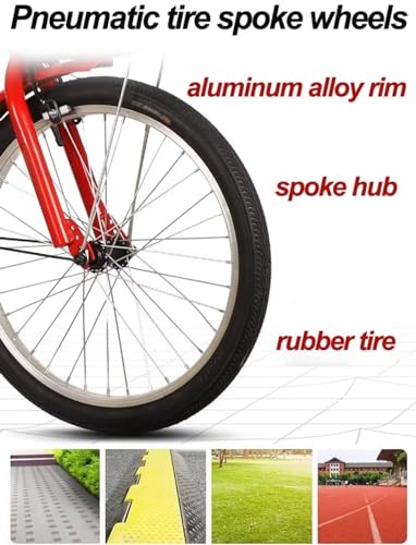 Folding Adult Tricycle with Back Seat, 3 Wheels W7348