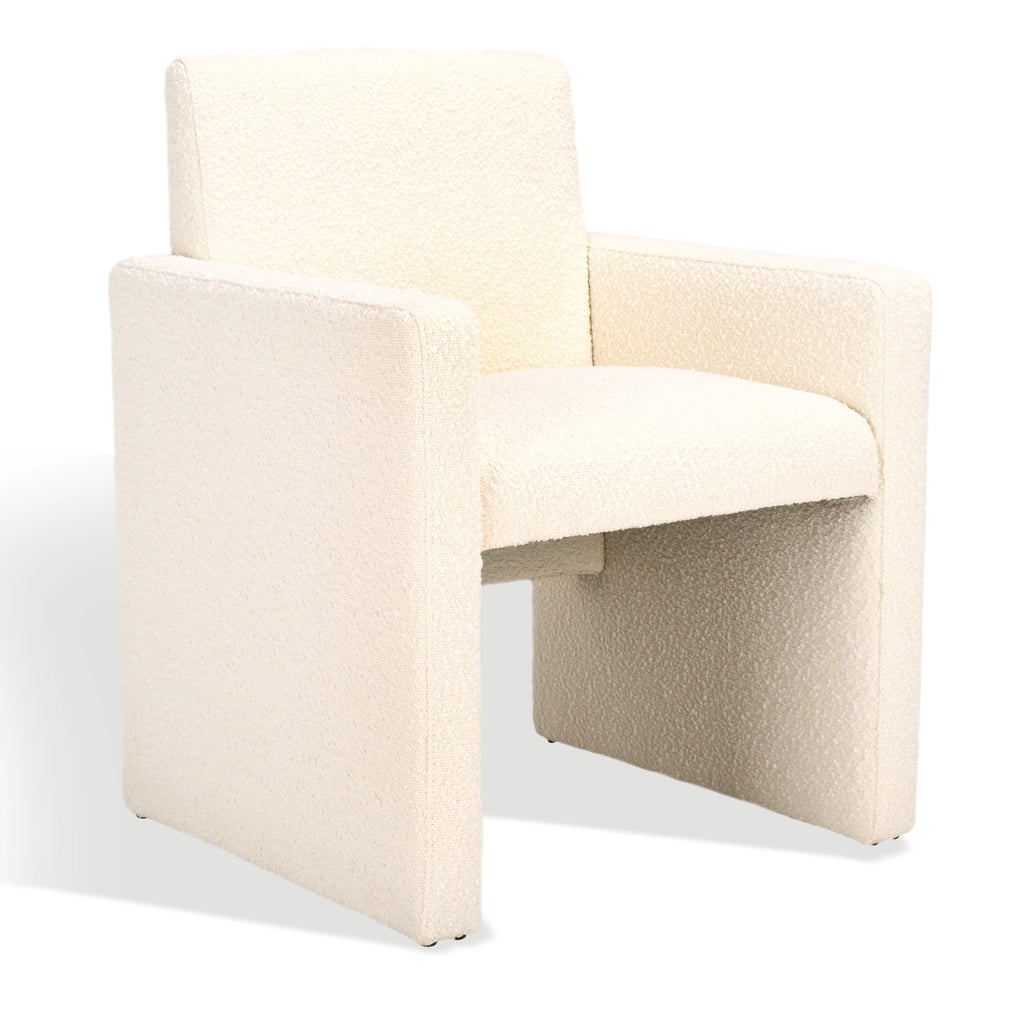 Ivory Boucle Dining Chair C790