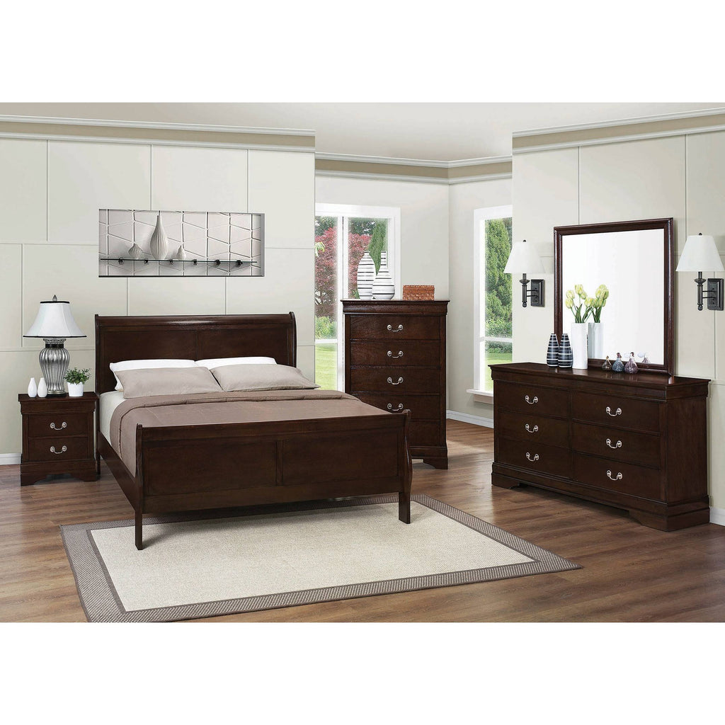 Twin Sleigh Bed Cappuccino O796