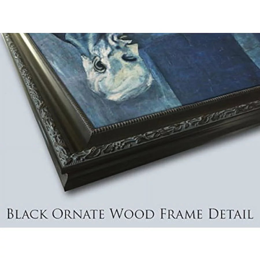 Black Ornate Wood Framed Art Print R6516