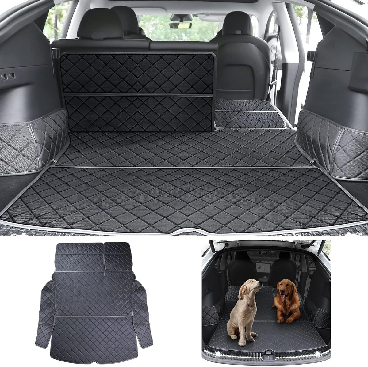 Black Waterproof Trunk Dog Mat Pack of 2 I7090