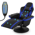 Blue Massage Gaming Recliner Chair with Speaker K232407