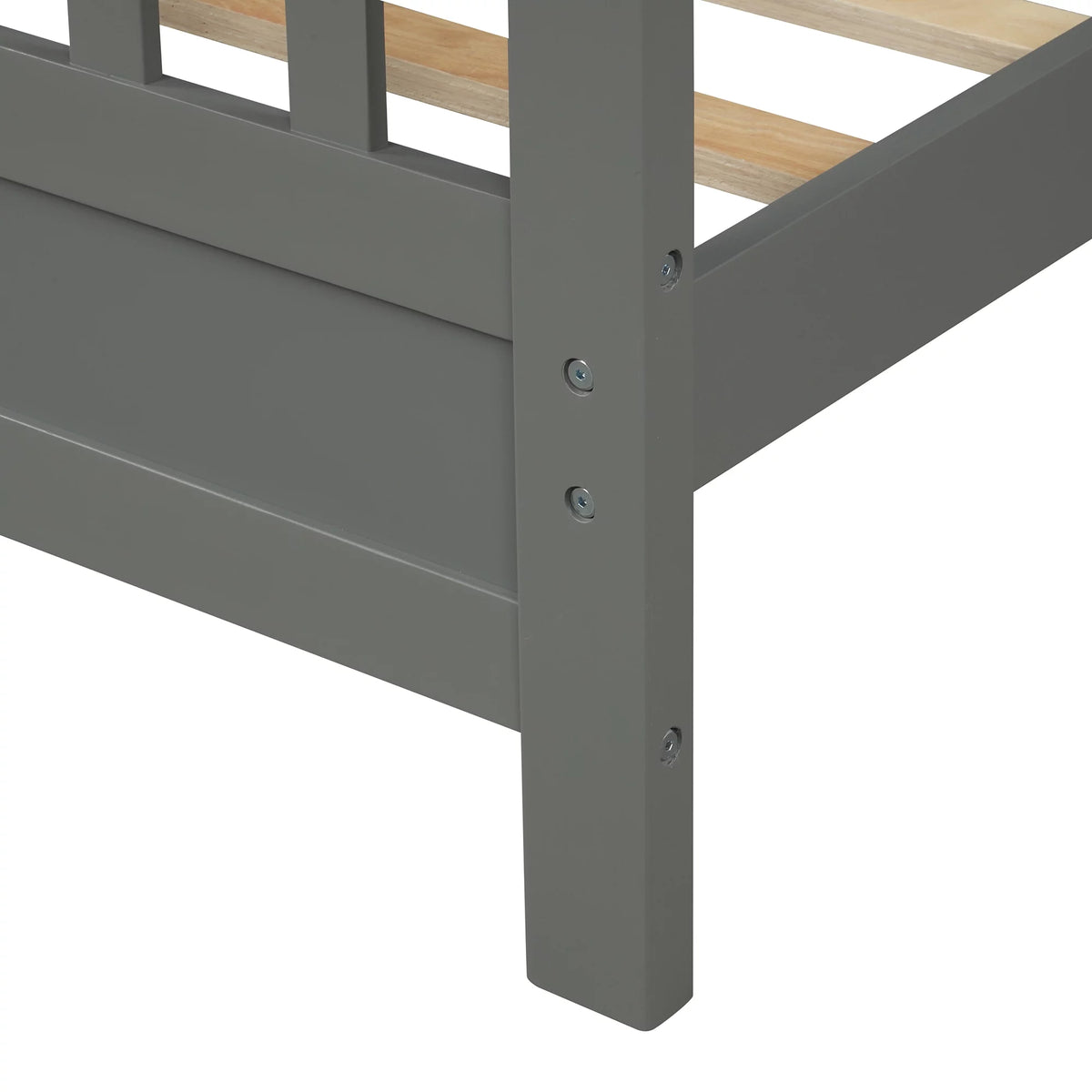 Wood Twin Size Platform Bed Frame with Headboard and Footboard M421955