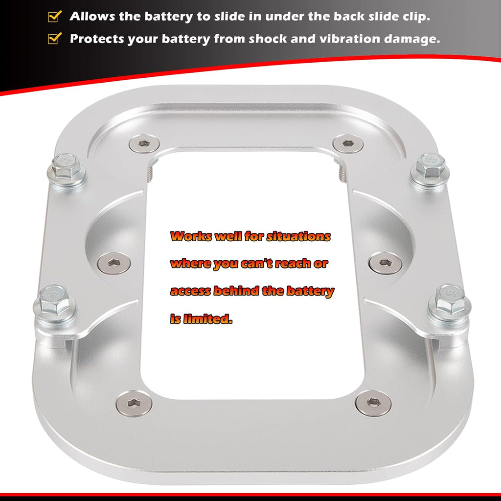 Billet Aluminum Battery Pallet Trunk Battery Hold Down Bracket Tray Pack of 2 W417378