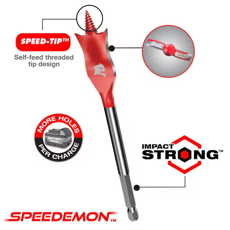 High Carbon Steel Spade Bit Set 6-Piece P525987