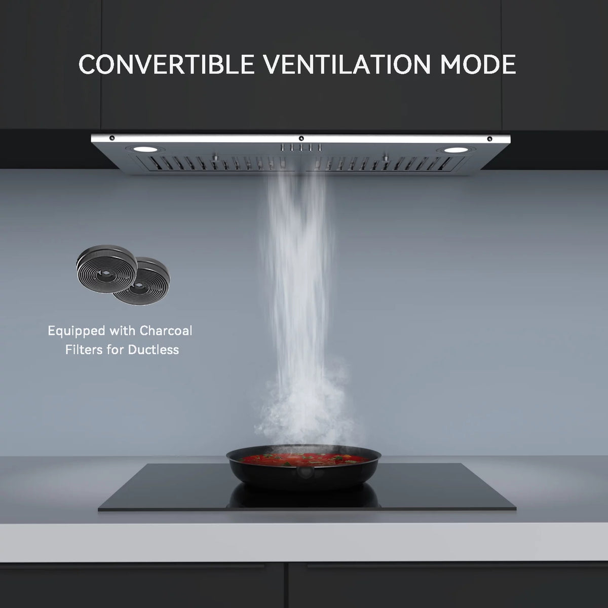 30 inch Range Hood Insert with Washable Baffle Filters and Charcoal Filters J295590