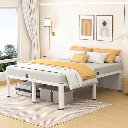 14 Inch Full Metal Platform Bed Frame with Steel Slats J47360