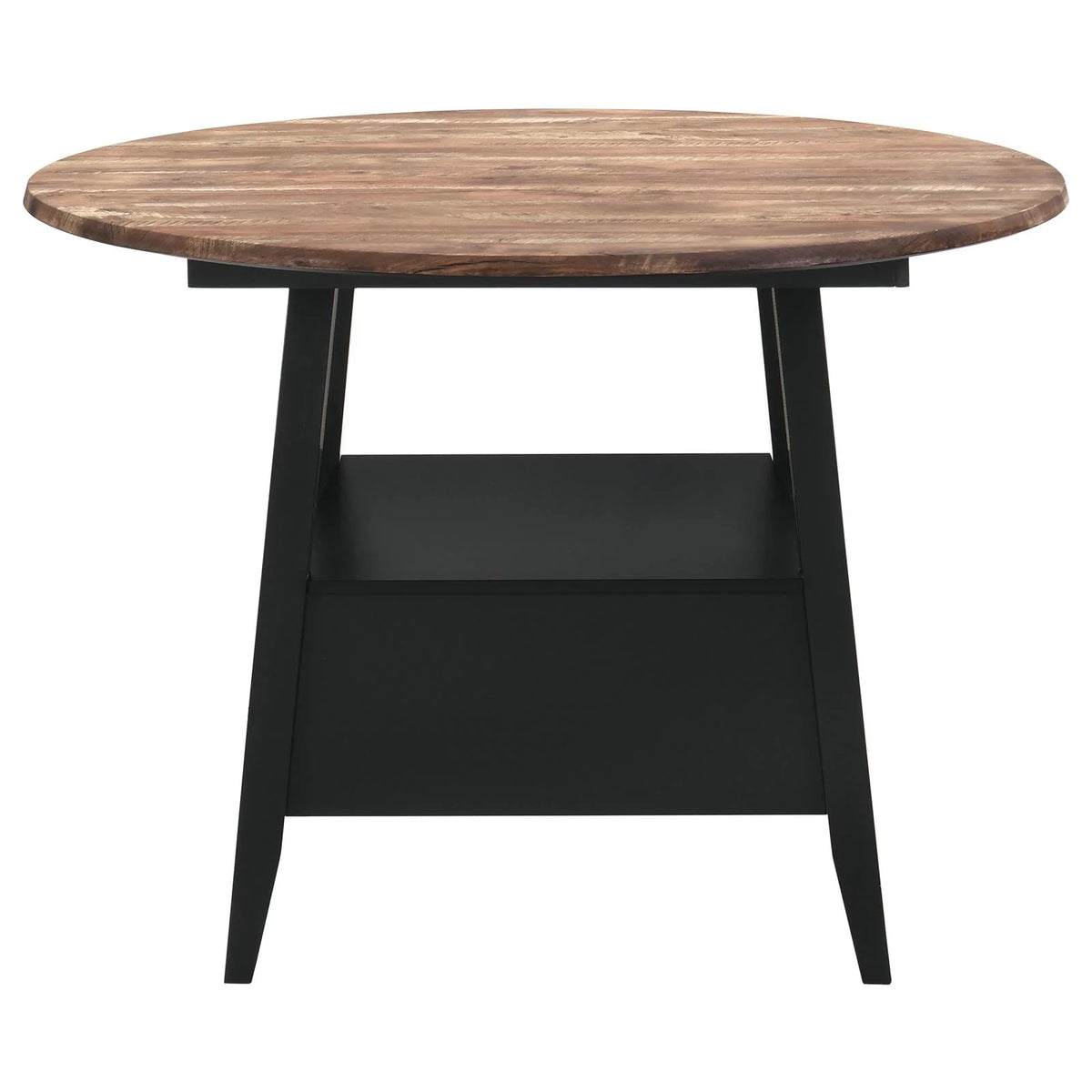 Round Counter Height Table Yukon Oak and Black X76737