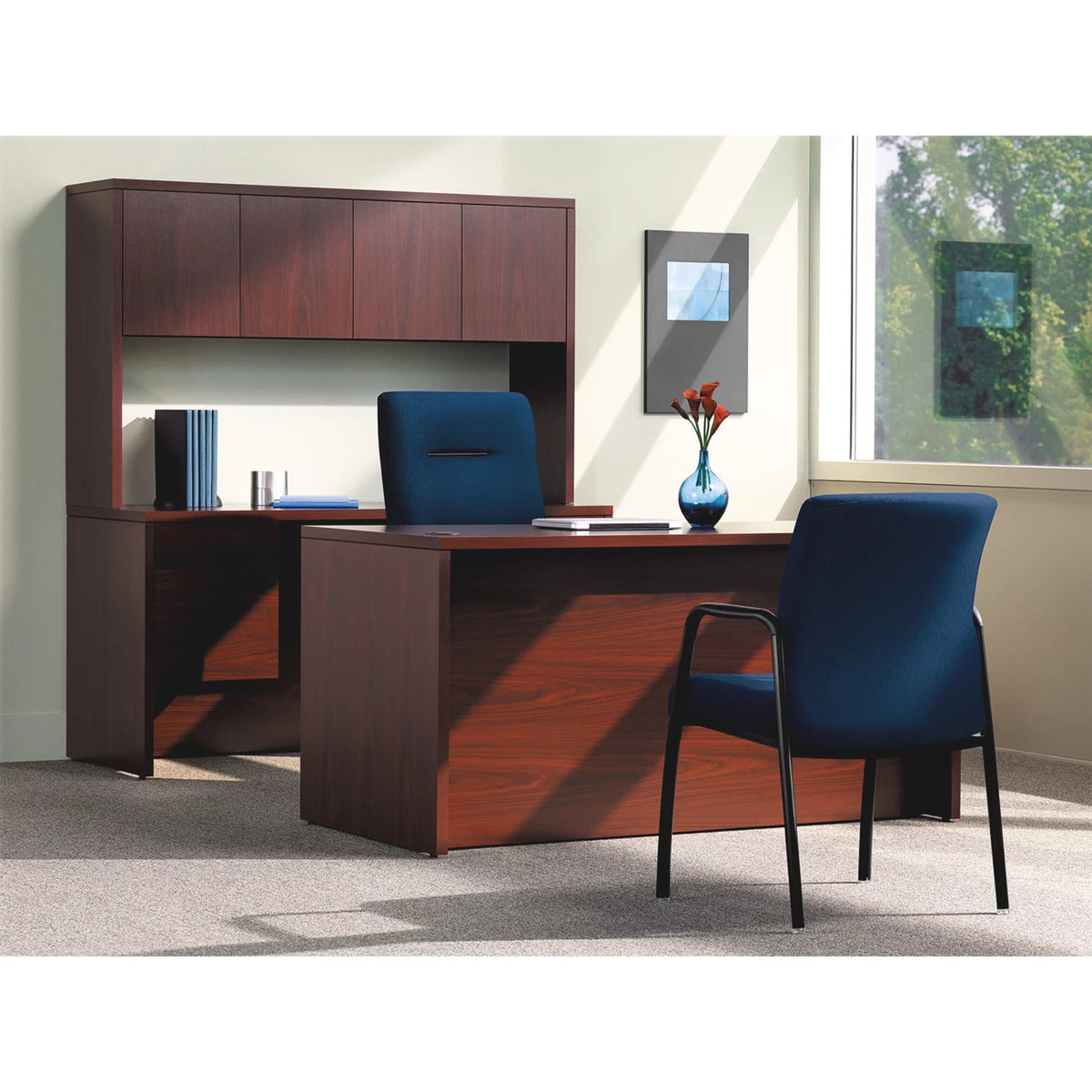 Mahogany Bookcase Hutch L580
