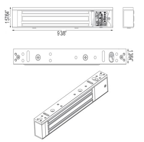 Magnetic Lock 600 lb P73673