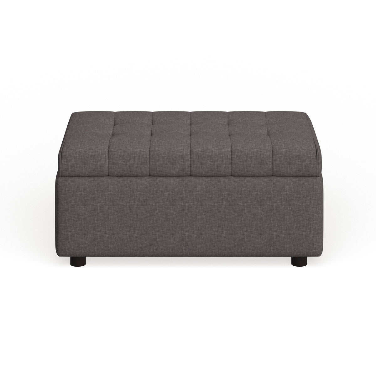 Grey Linen Rectangular Storage Ottoman T6280