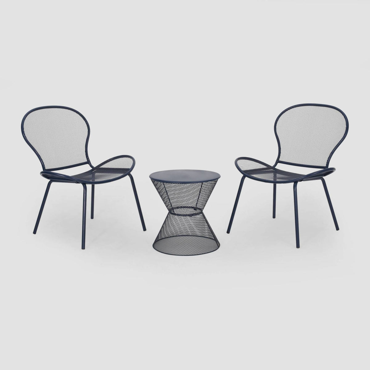 3PC Iron Chat Set Matte Navy Blue Y971