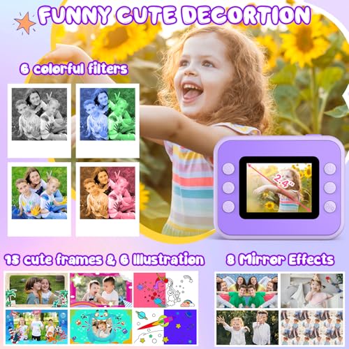 Blue Instant Print Kids Camera with 32GB Card P556