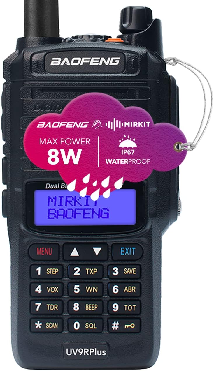 2 Way Radio with USB Programming Cable, 2200mAh Battery, Mic & Earpiece, Pack of 2 N789