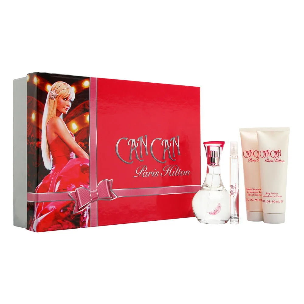 4 Pc Eau De Parfum Spray Body Lotion Bath & Shower Gel Gift Set D2319