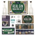 Gin Making Kit with Stainless Steel Flask, Botanicals, Spices, Recipe Guides, Bottles & Labels, Pack of 2 B318