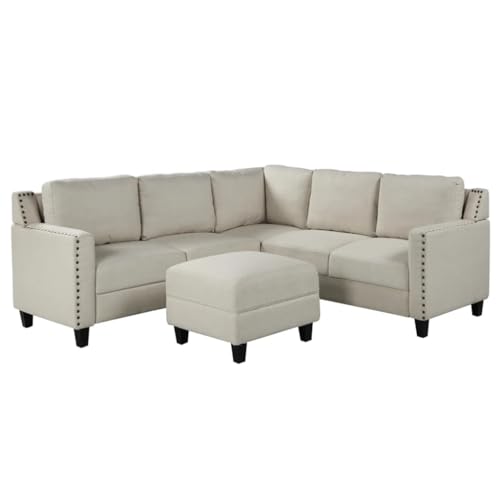 Studded Upholstered Sofa 2 Piece Set L817449