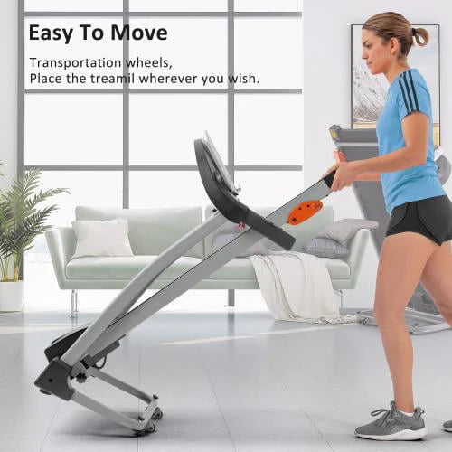 Foldable Treadmill with 3 Tilt Options, 240lbs Weight Capacity R24330