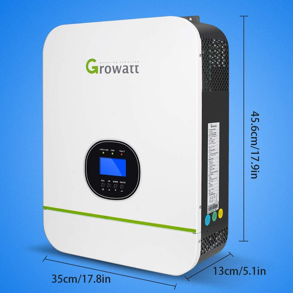 Solar Inverter 3000W 120V/240V Split Phase 80A MPPT 24V/48V I575797