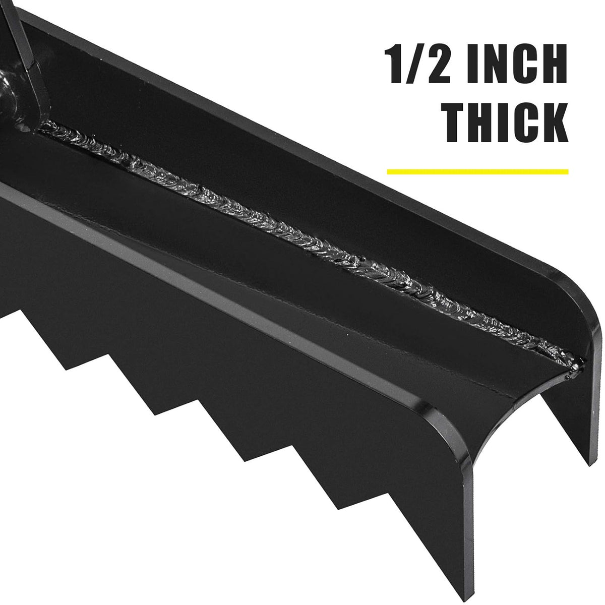 24 Backhoe Thumb, 1/2 Steel Thickness Black Steel Weld On Thumb Attachments with 12mm Bolt-On Design K12748