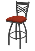 36 inch Swivel Bar Stool with Pewter Finish H497