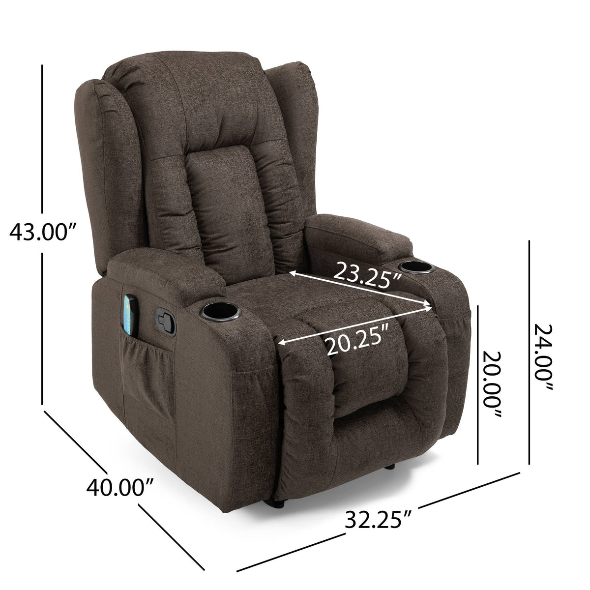 Brown Massage Recliner E1232
