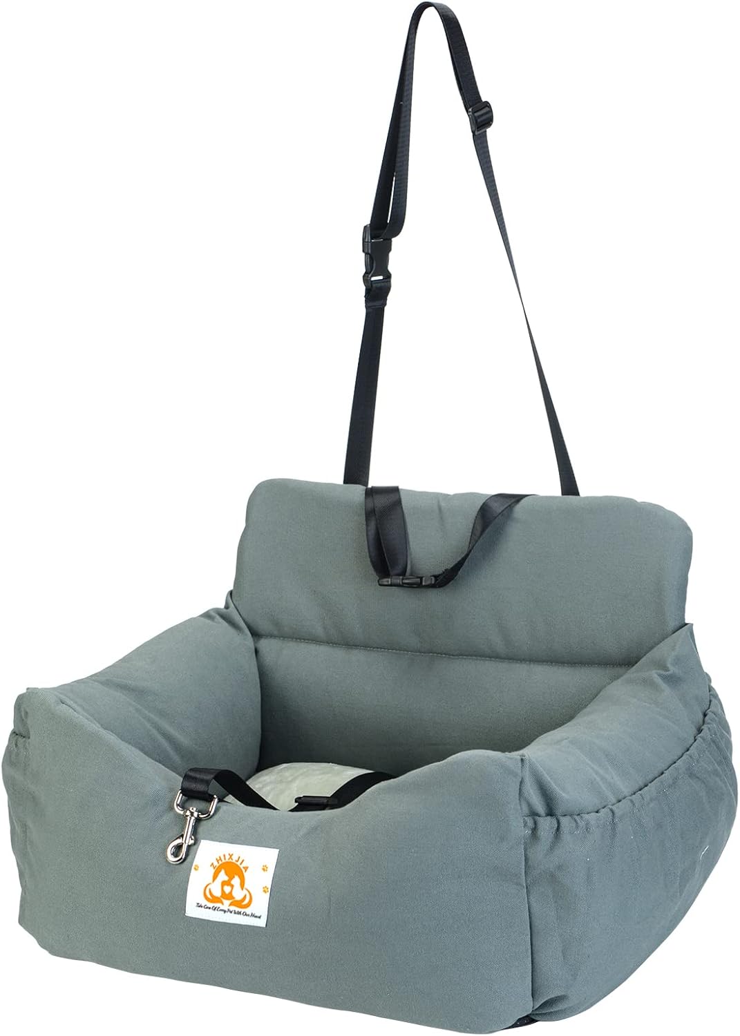 Dog Car Seat with Storage Pocket and Safety Leash A395