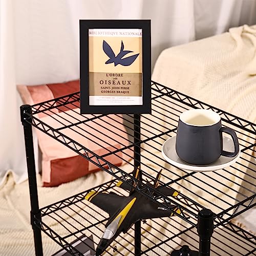 Black Steel Adjustable Storage Shelving Unit Q925056
