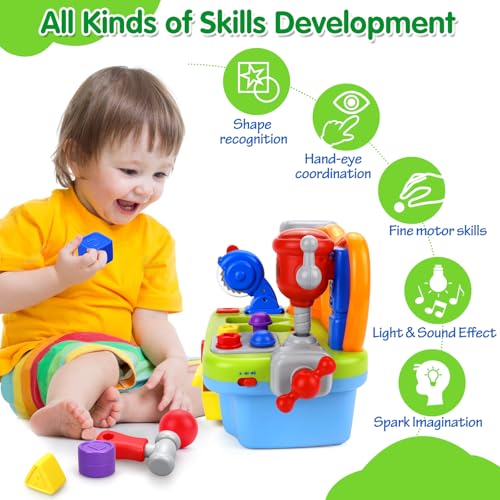 Musical Toddler Tool Bench with Sound Lights Effect Y951