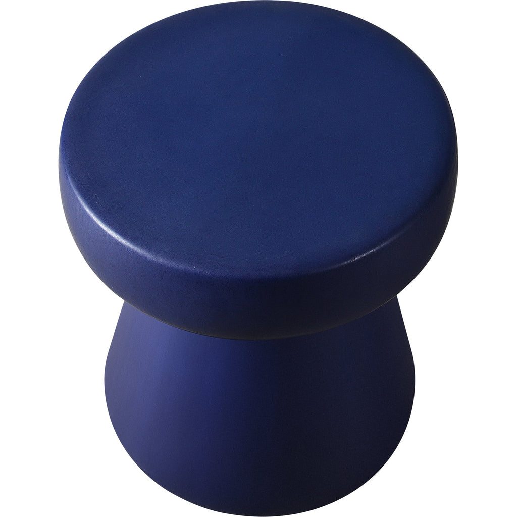 Ceramic Mushroom Outdoor Side Table 16" Navy Blue I902