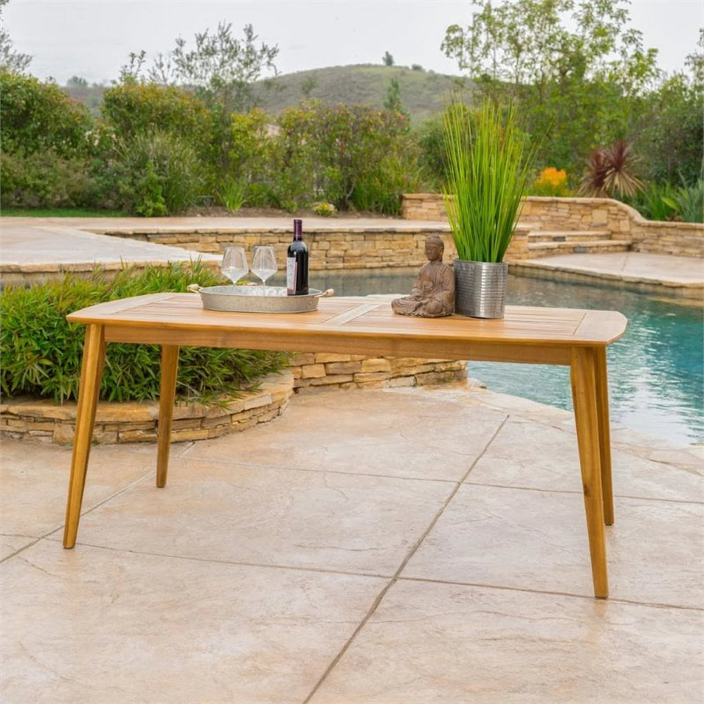 71" Wooden Patio Dining Table K261