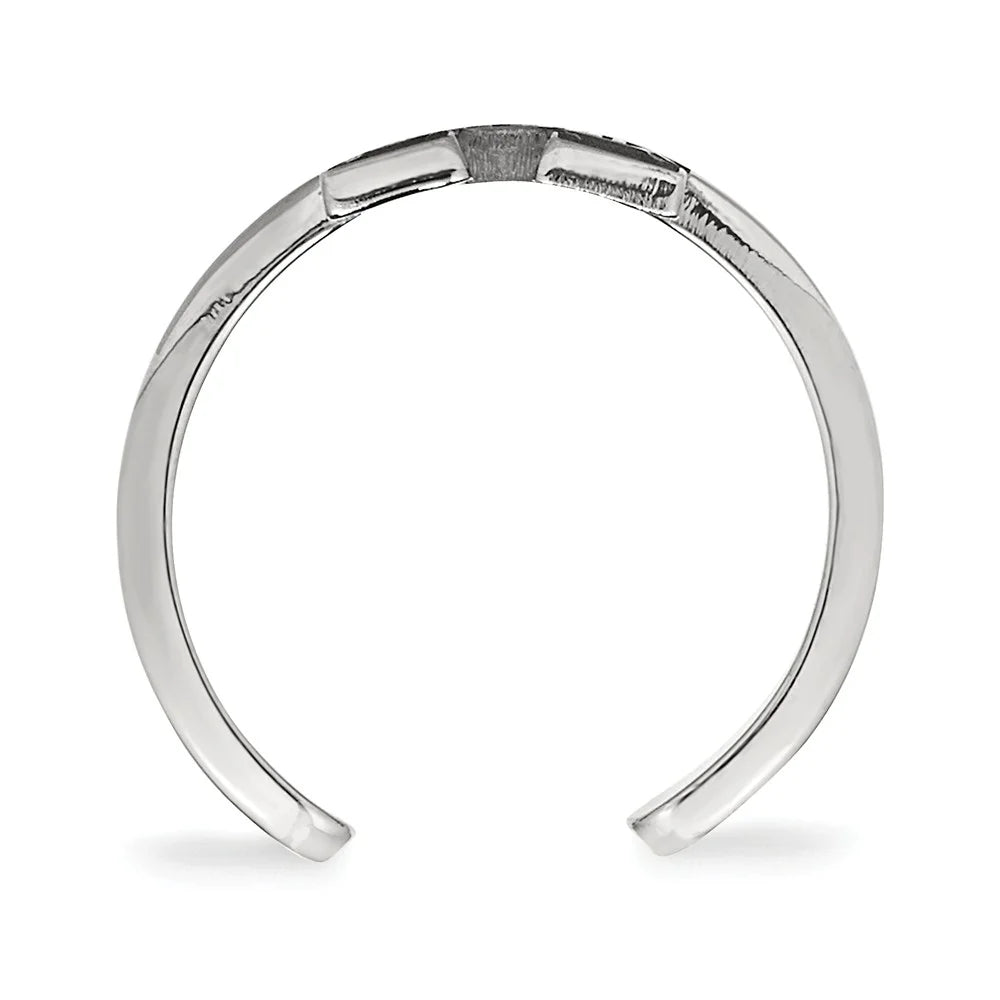 925 Sterling Silver Rh-plated Toe Ring T49009