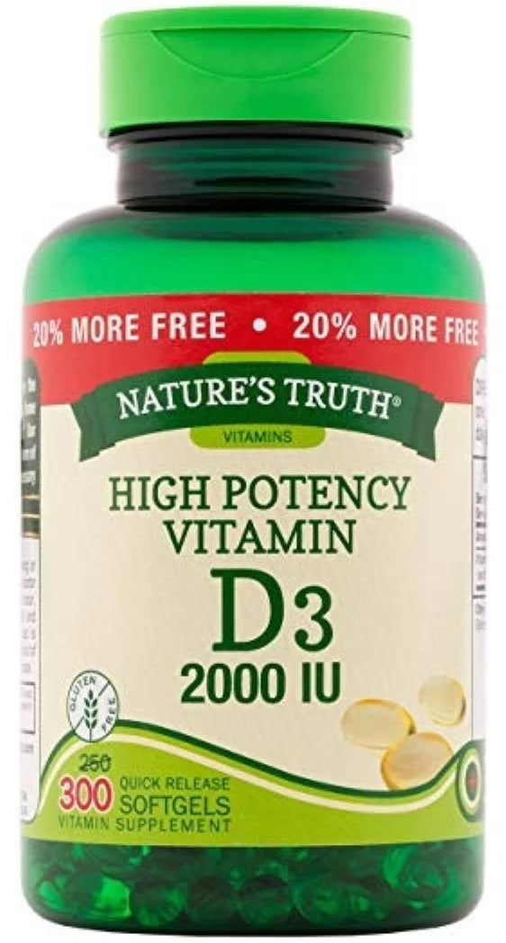 6 Pack Vitamin D3 2000 IU, 300 ea Y85075