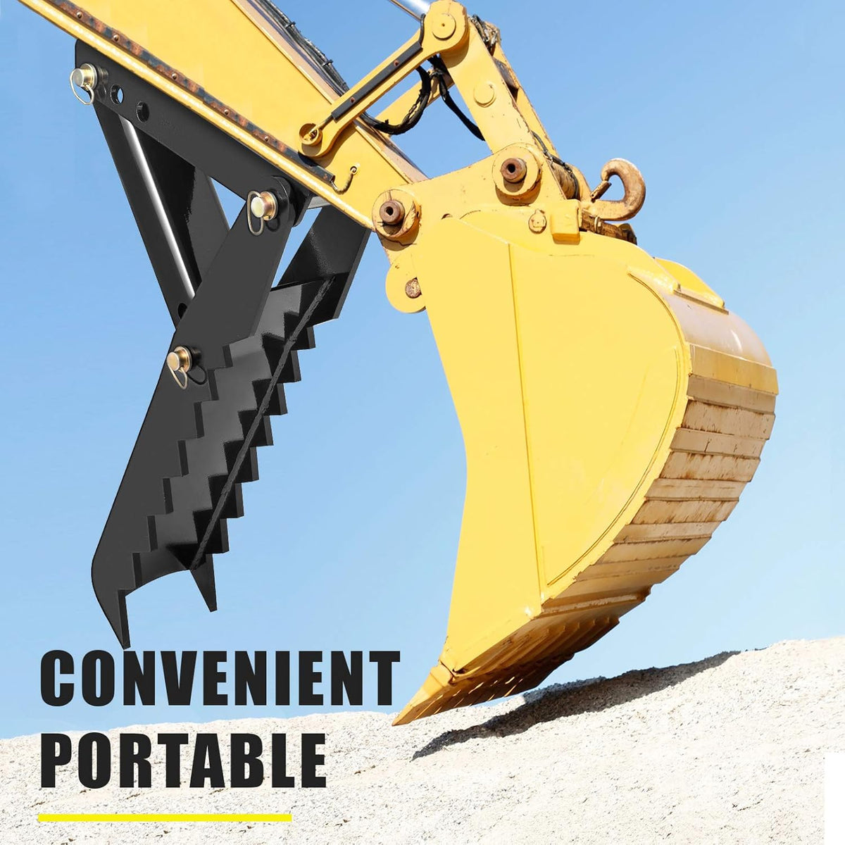 24 Backhoe Thumb, 1/2 Steel Thickness Black Steel Weld On Thumb Attachments with 12mm Bolt-On Design K12748